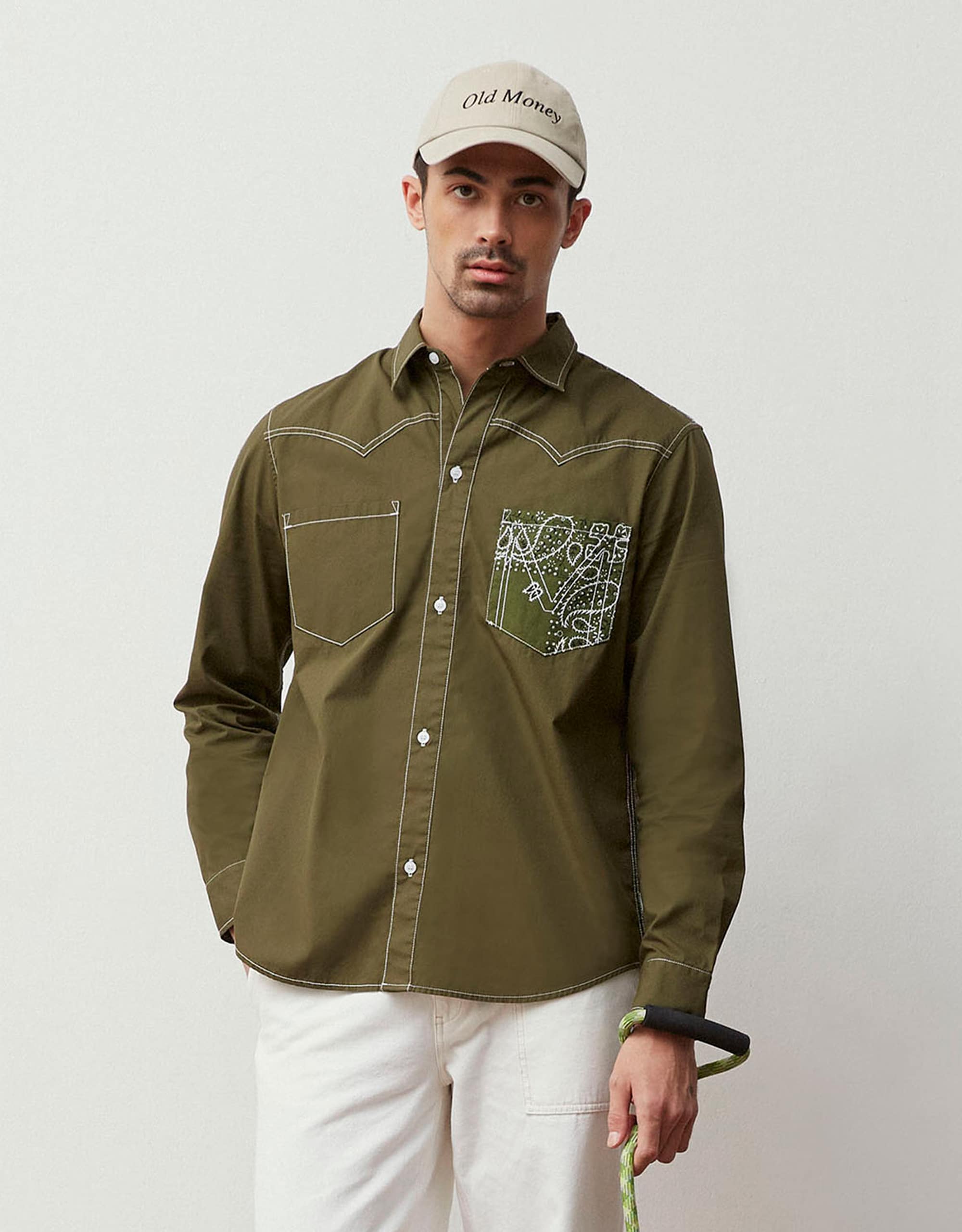 Vintage Western Bandana Patchwork Shirt - Image 2