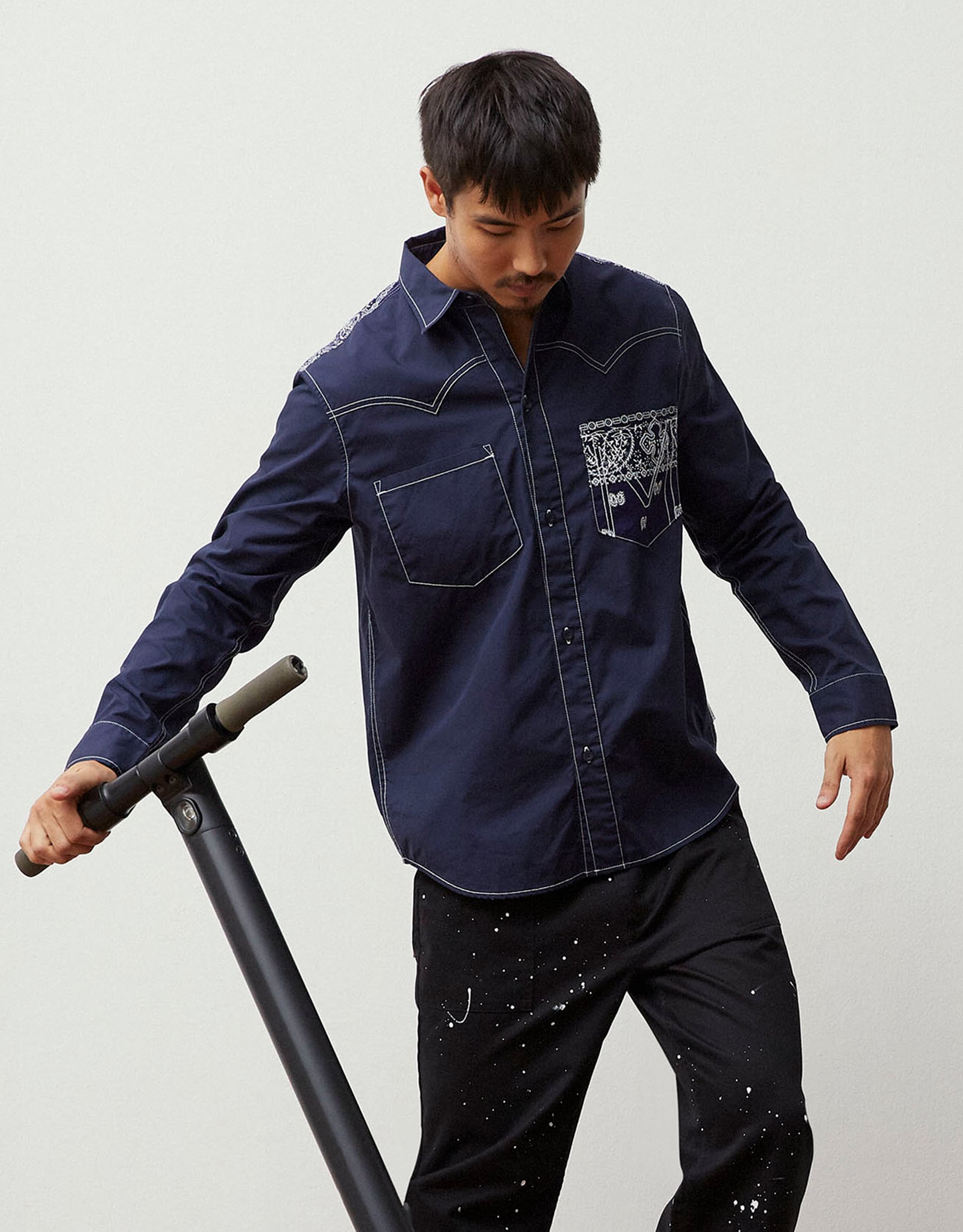 Vintage Western Bandana Patchwork Shirt - Image 3