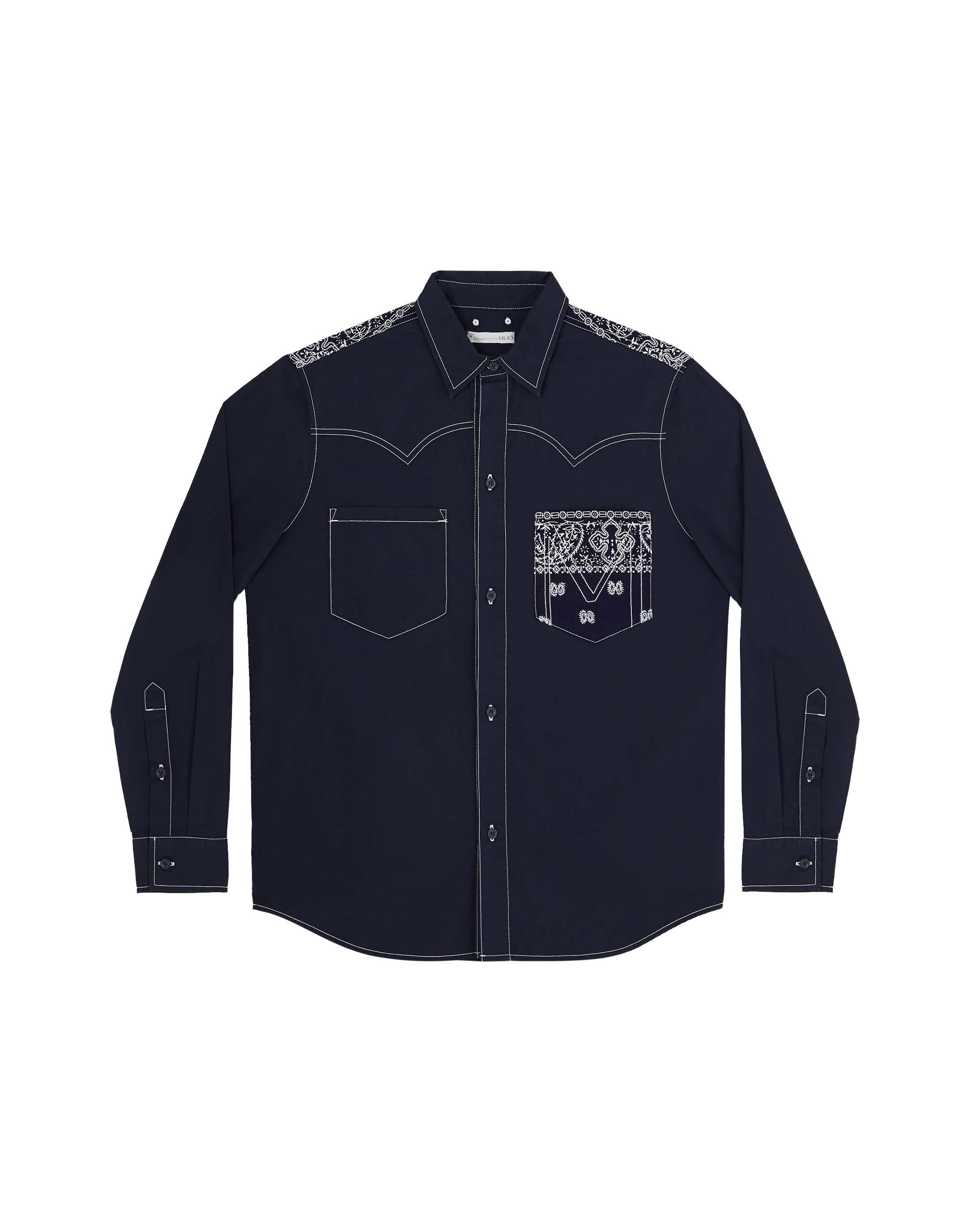 Vintage Western Bandana Patchwork Shirt - Image 5