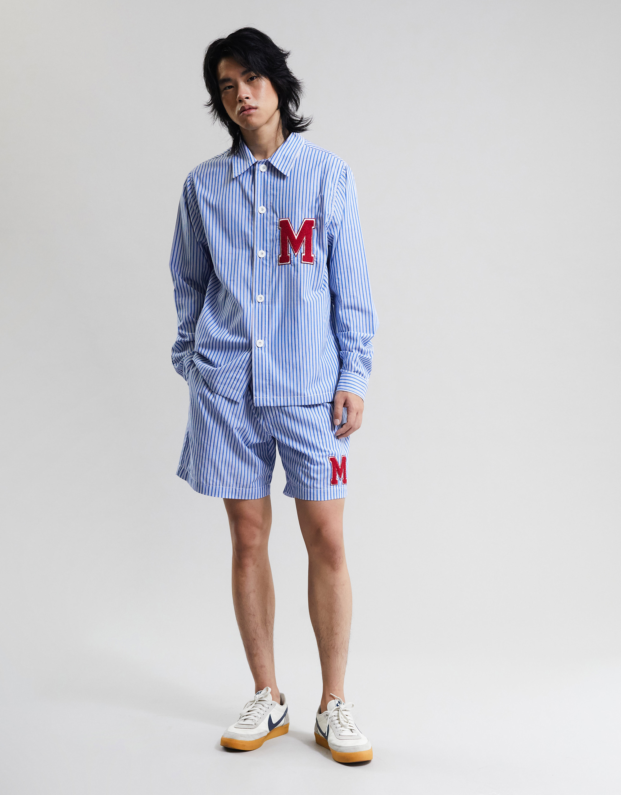 Casual blue M striped shorts - Image 3