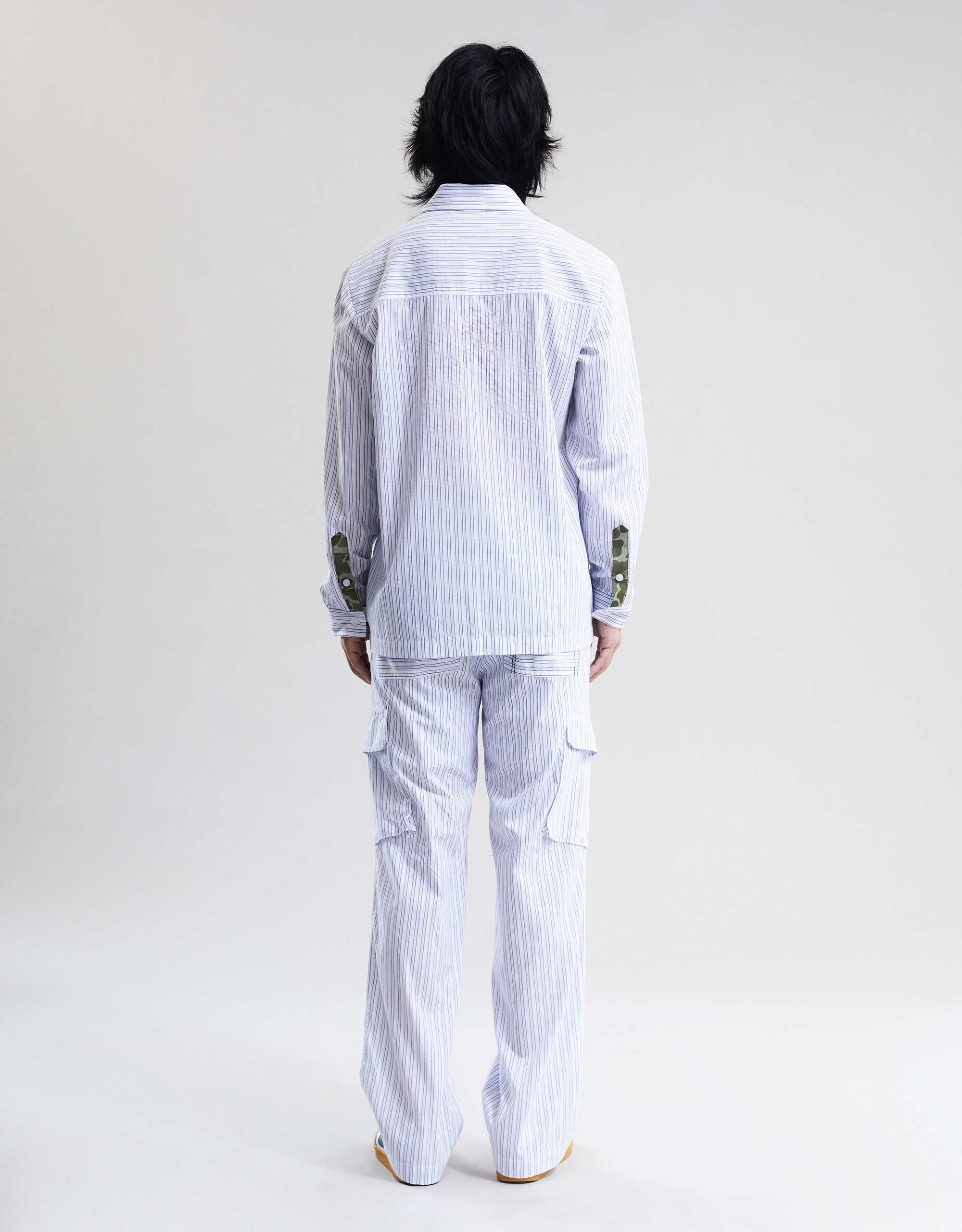 Casual blue camo M striped cargo pants - Image 5