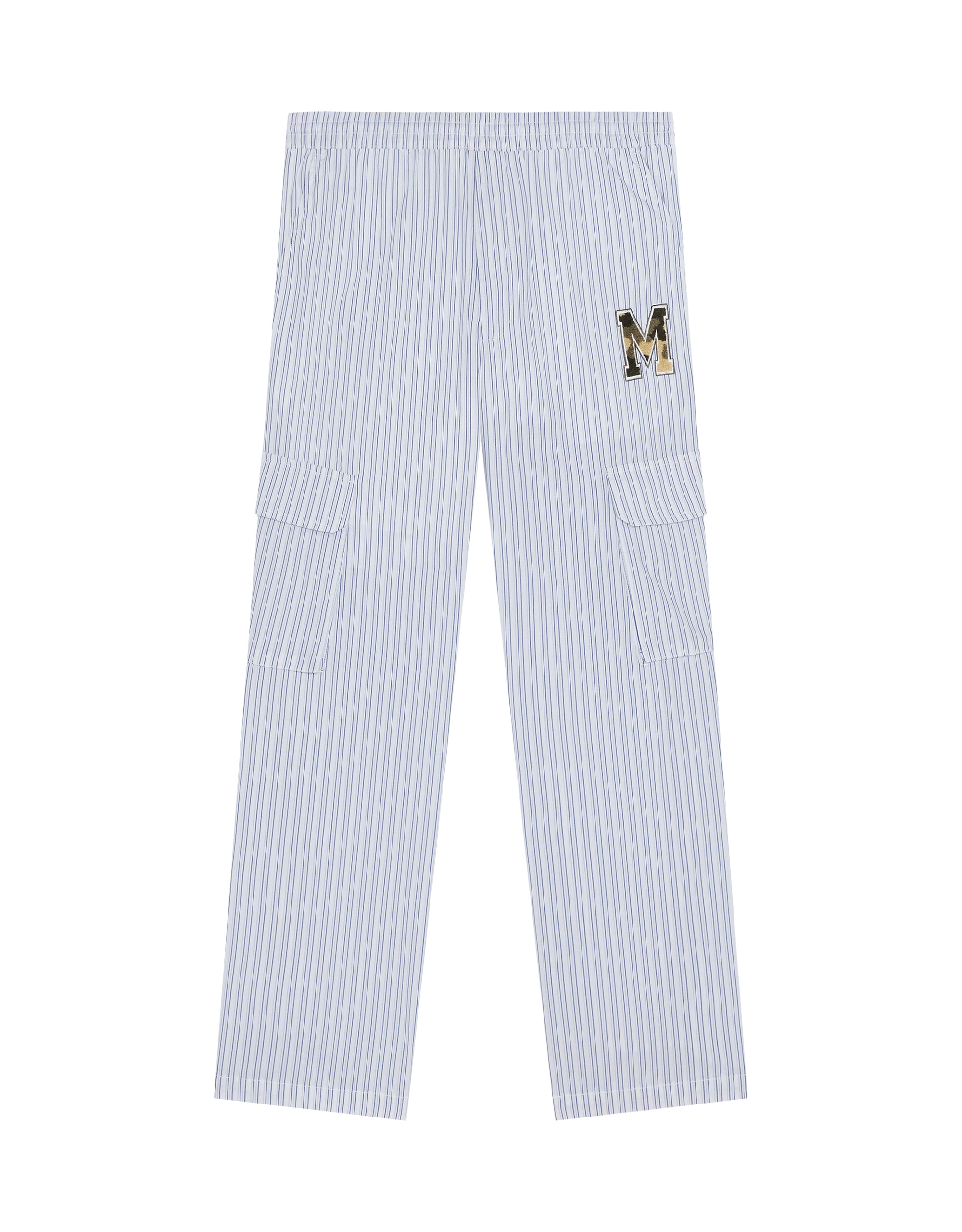 Casual blue camo M striped cargo pants