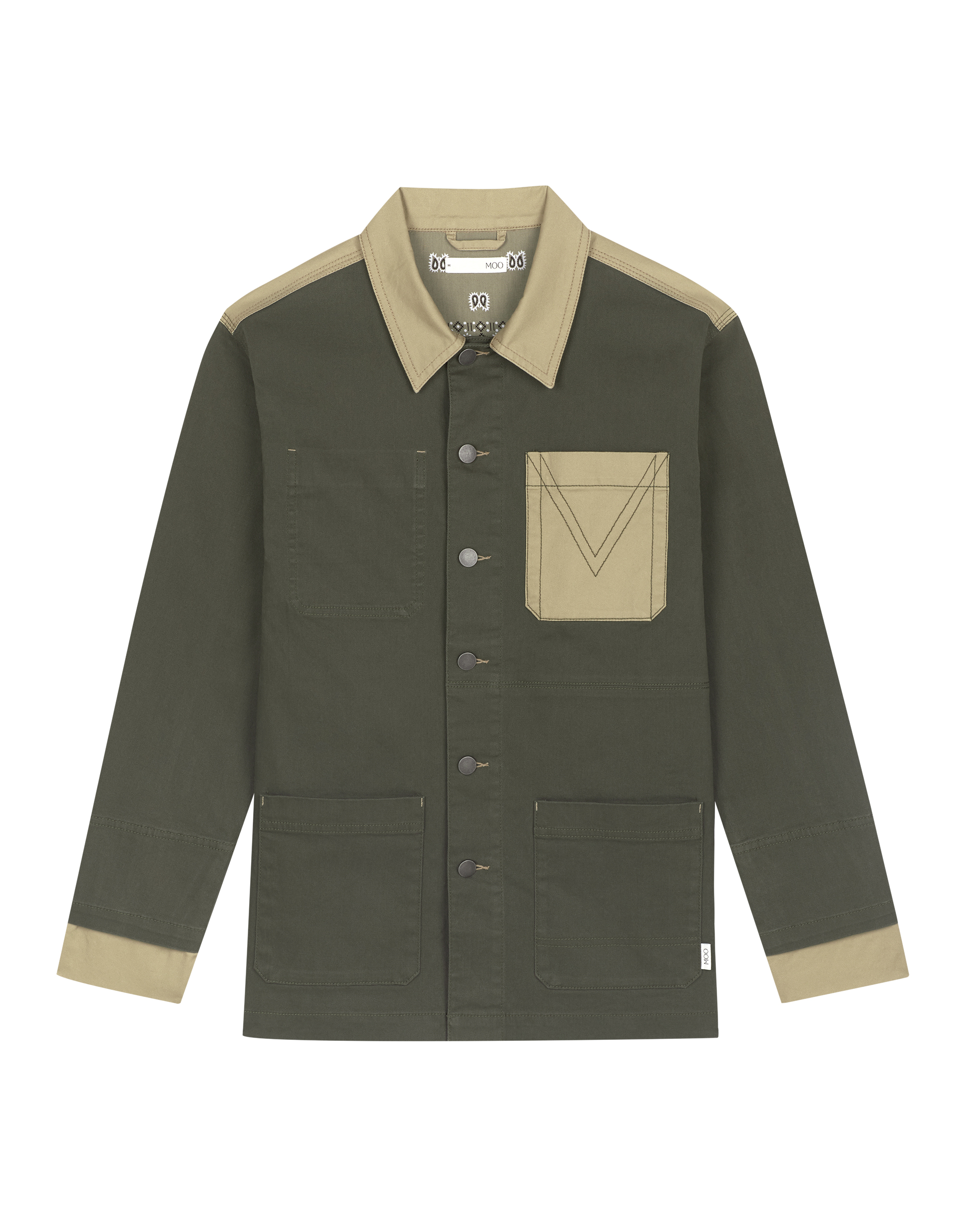 Two-Tone Patchwork Jacket