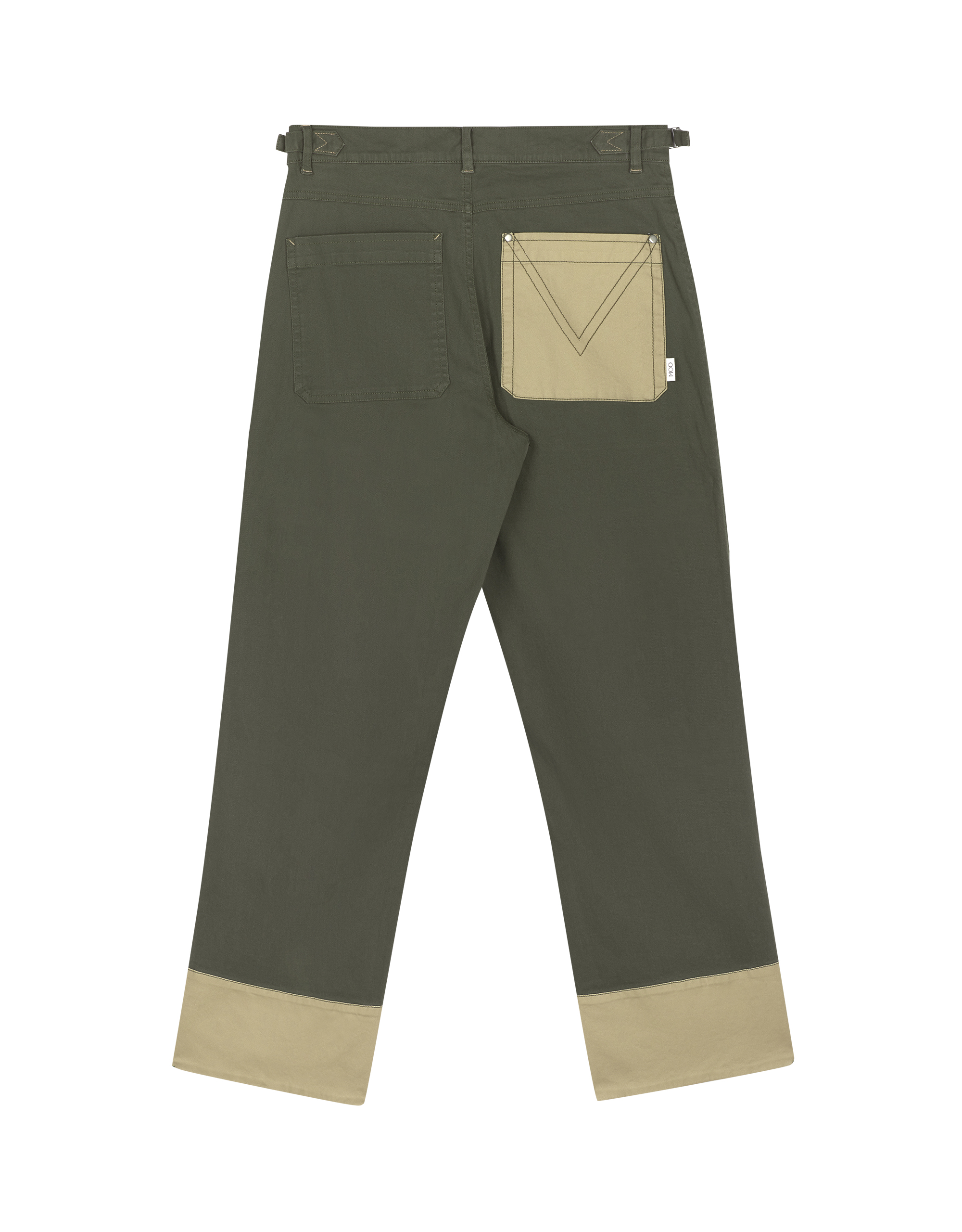 Two-Tone Patchwork Pants - Image 5