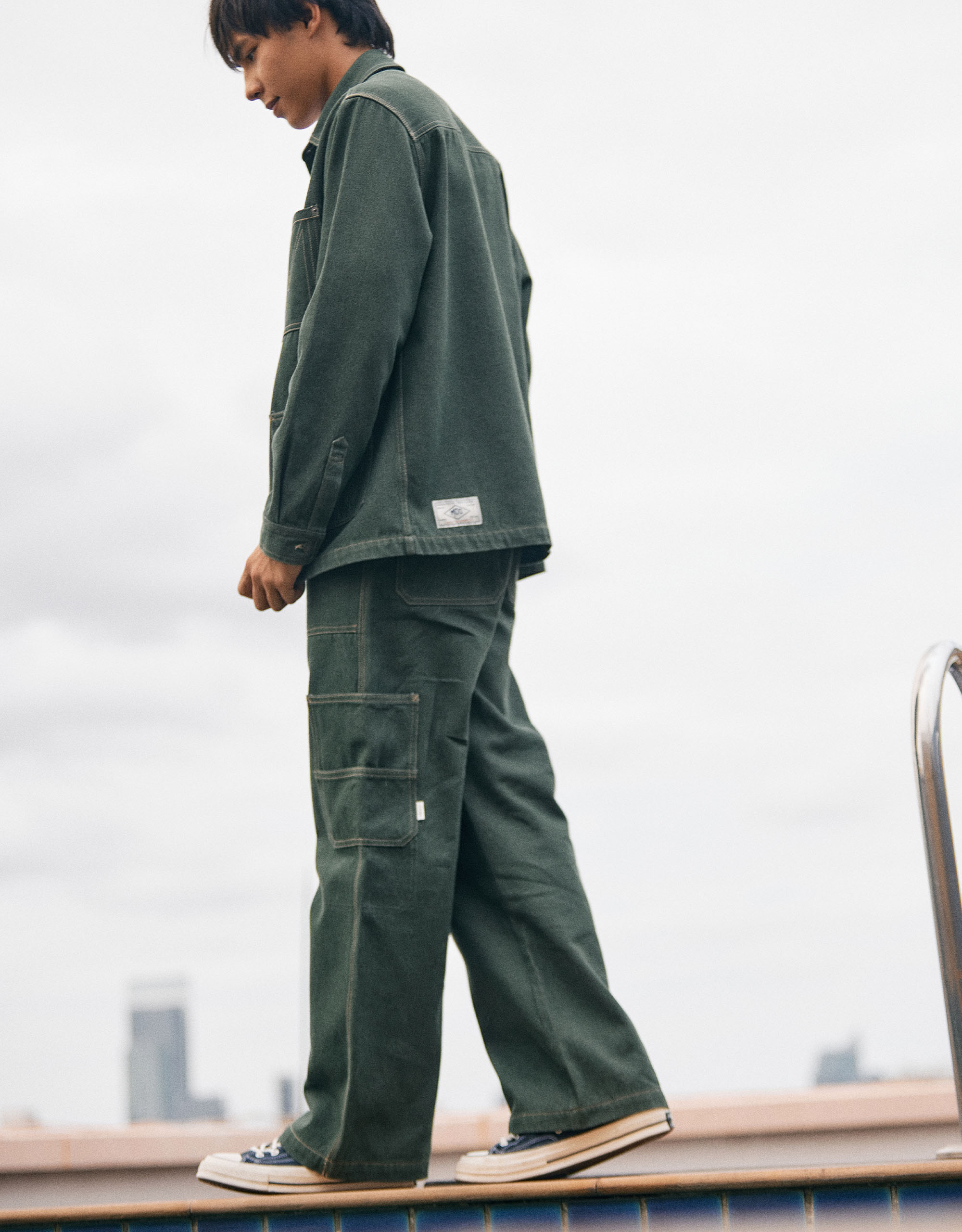 Essential Denim Cargo Pants - Image 6