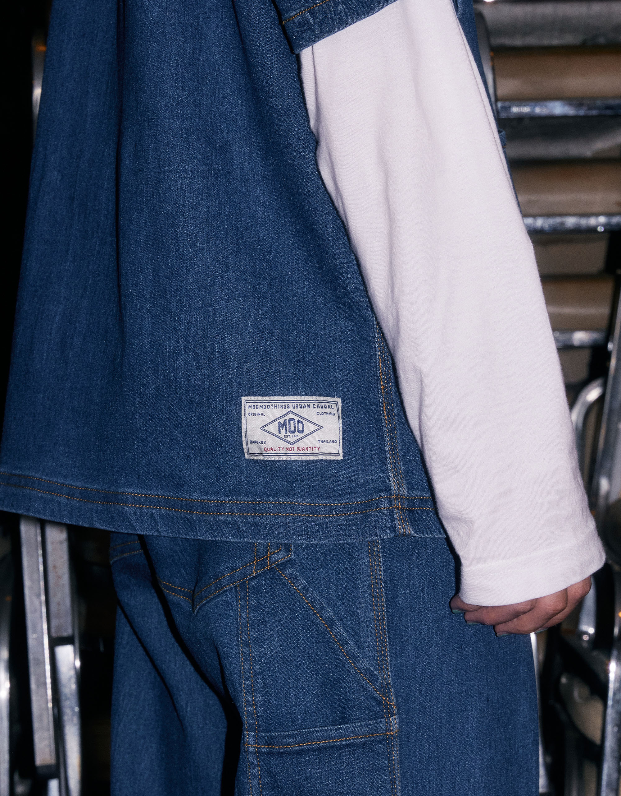 Short-Sleeves Soft Denim Shirt - Image 5