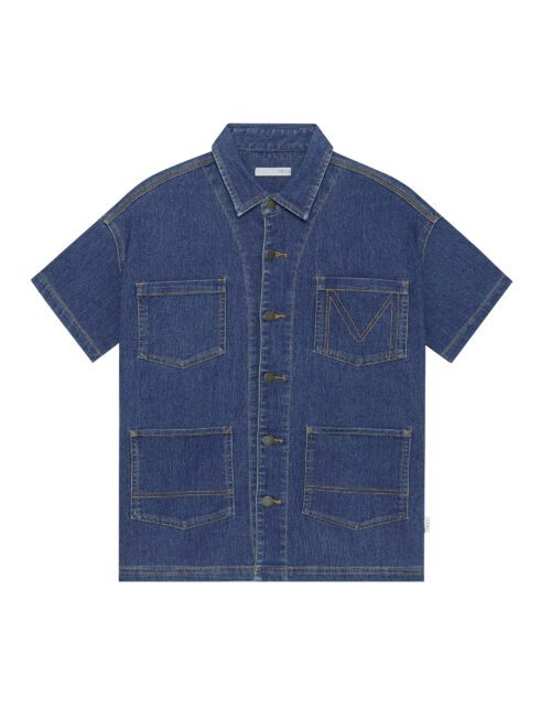 Short-Sleeves Soft Denim Shirt