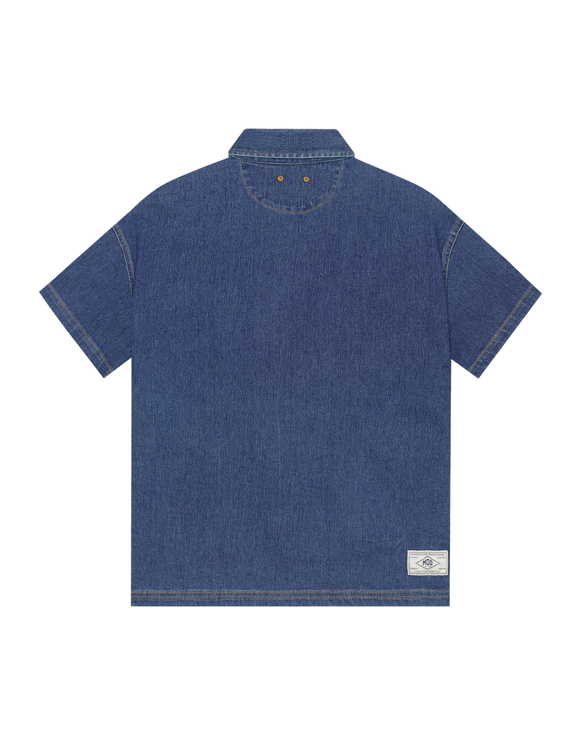 Short-Sleeves Soft Denim Shirt - Image 7