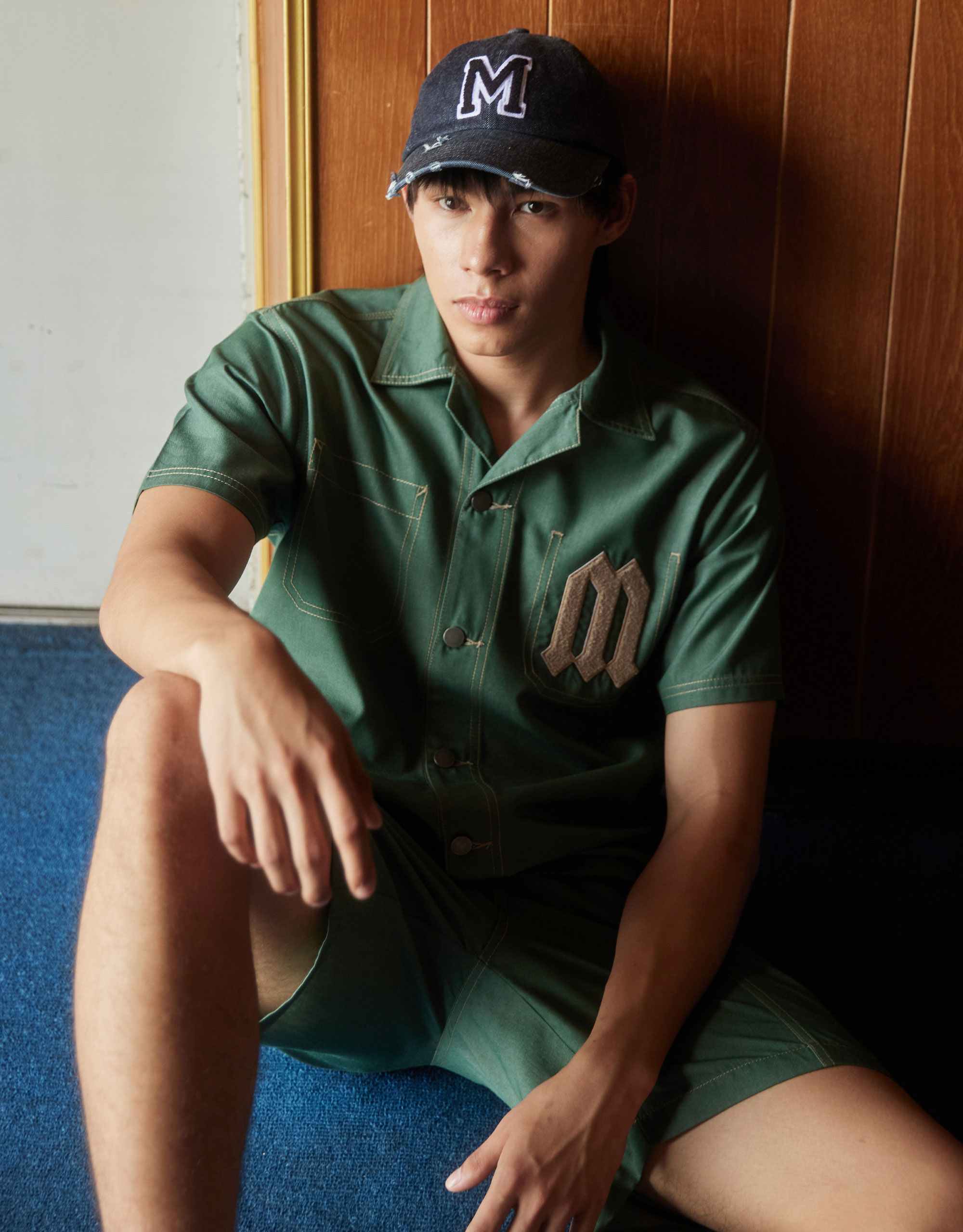 M Ripped Denim Cap - Image 2