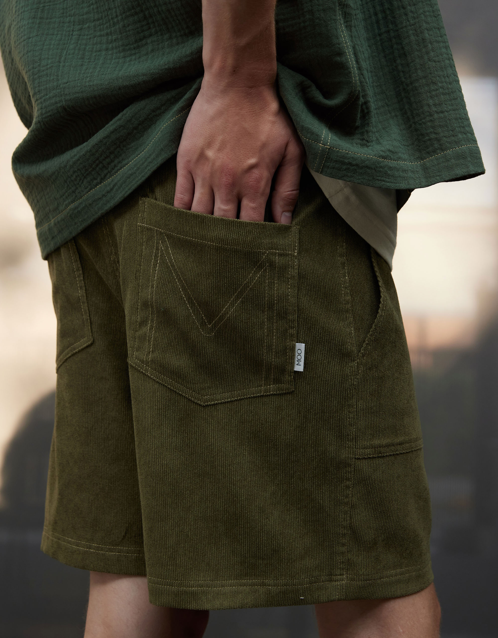 Corduroy Small Groove Shorts - Image 4