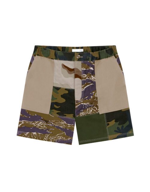 Multi Patch-Work Short Pants