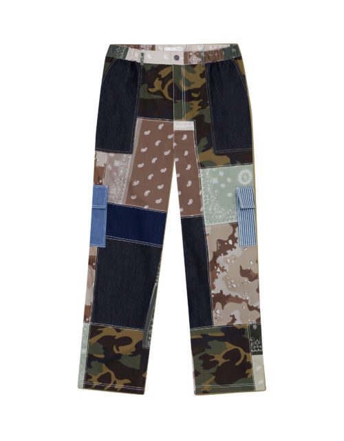 Multi Patch-Work Cargo Pants