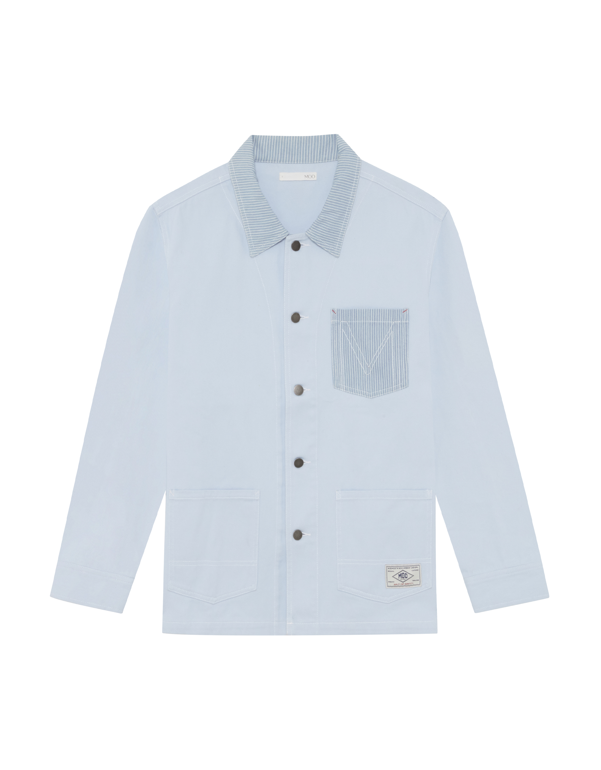 Stripe Cotton Patch Jacket