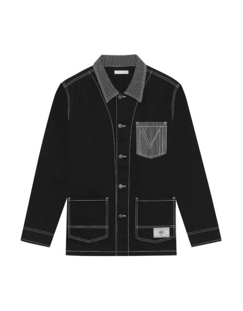 Stripe Cotton Patch Jacket