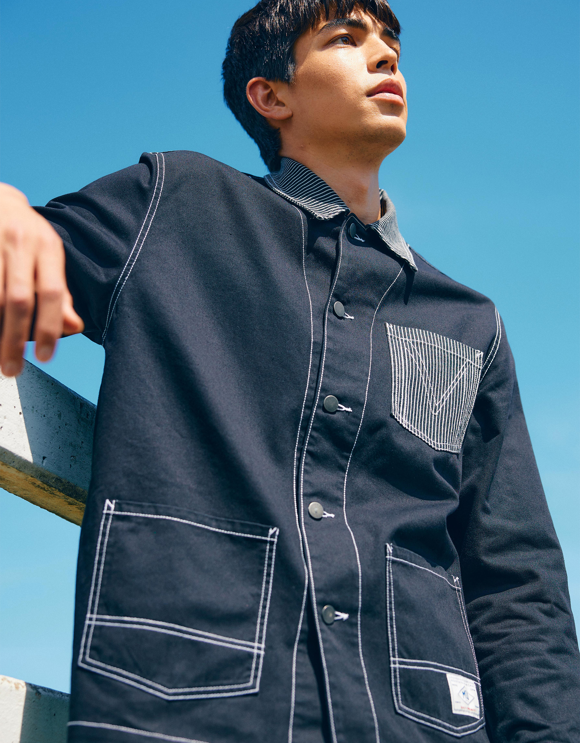 Stripe Cotton Patch Jacket - Image 2