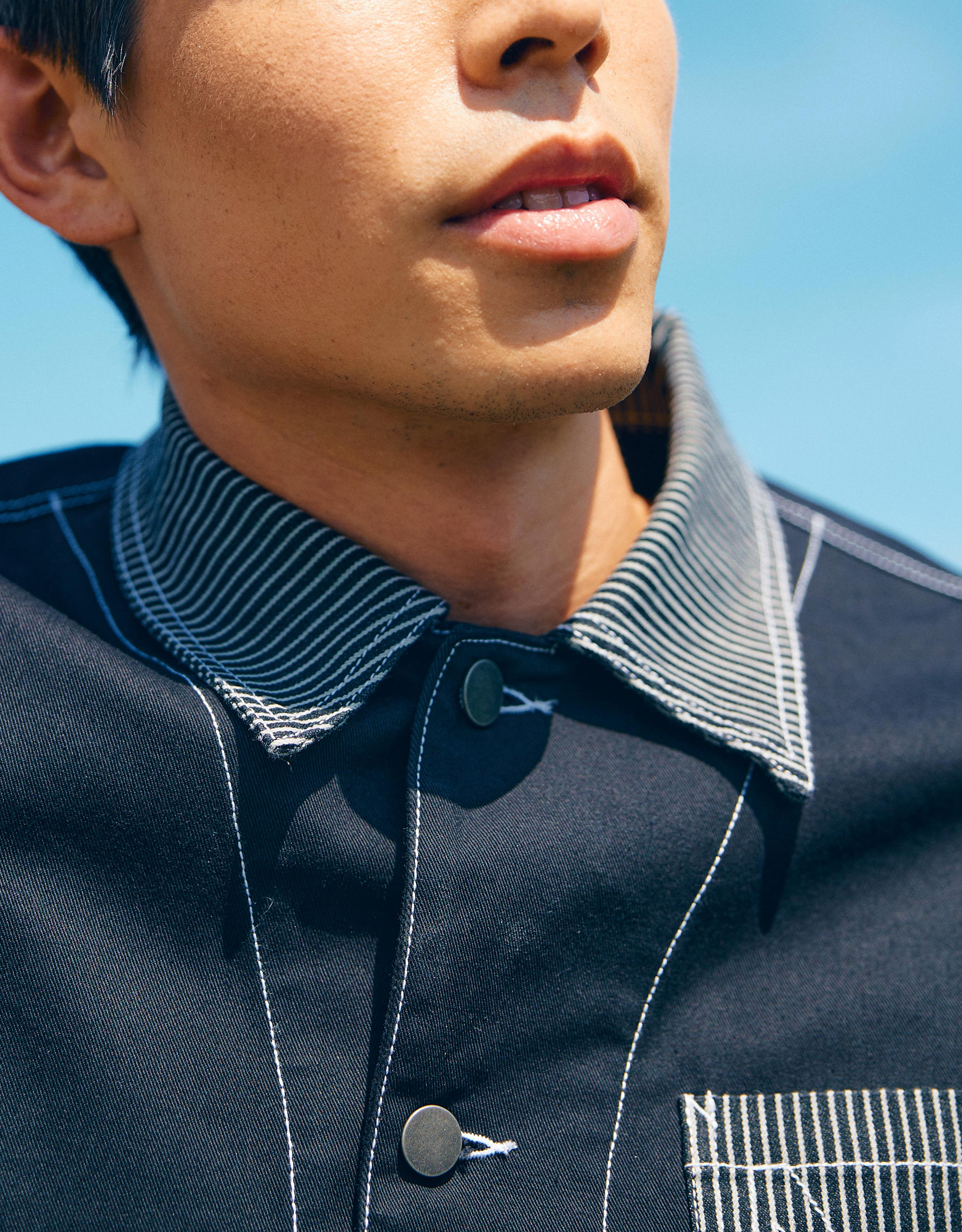 Stripe Cotton Patch Jacket - Image 4