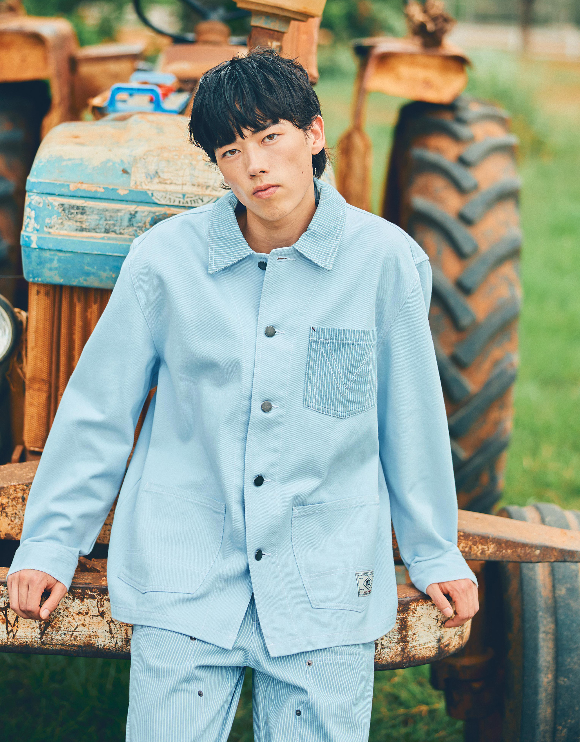 Stripe Cotton Patch Jacket - Image 2