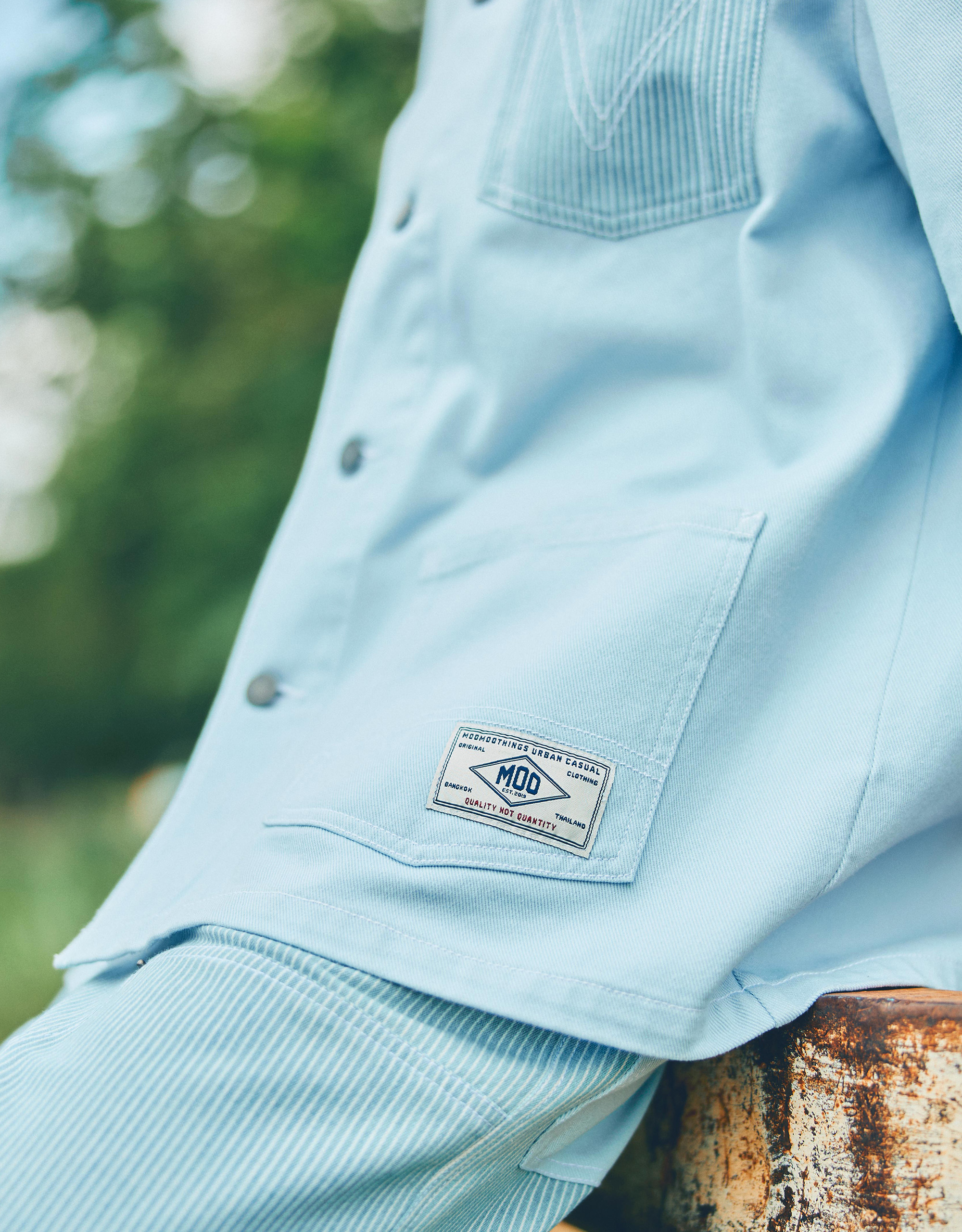 Stripe Cotton Patch Jacket - Image 4