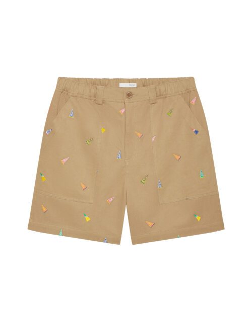 Pennant Embroidered Short