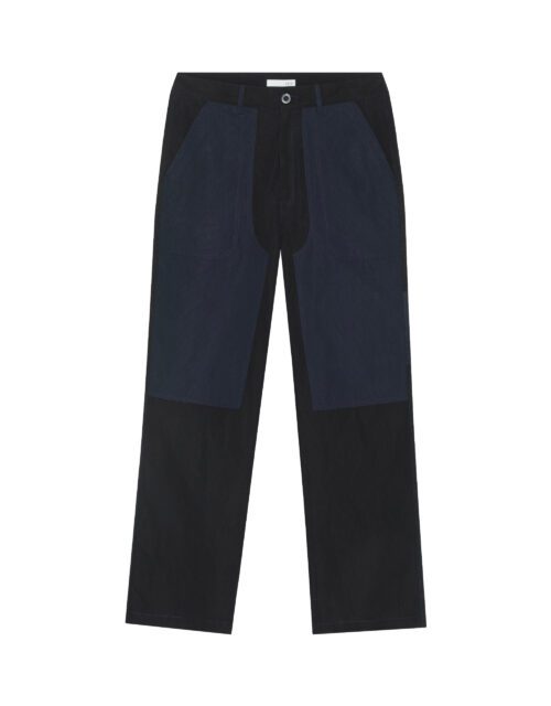 Black-Navy Straight Pants