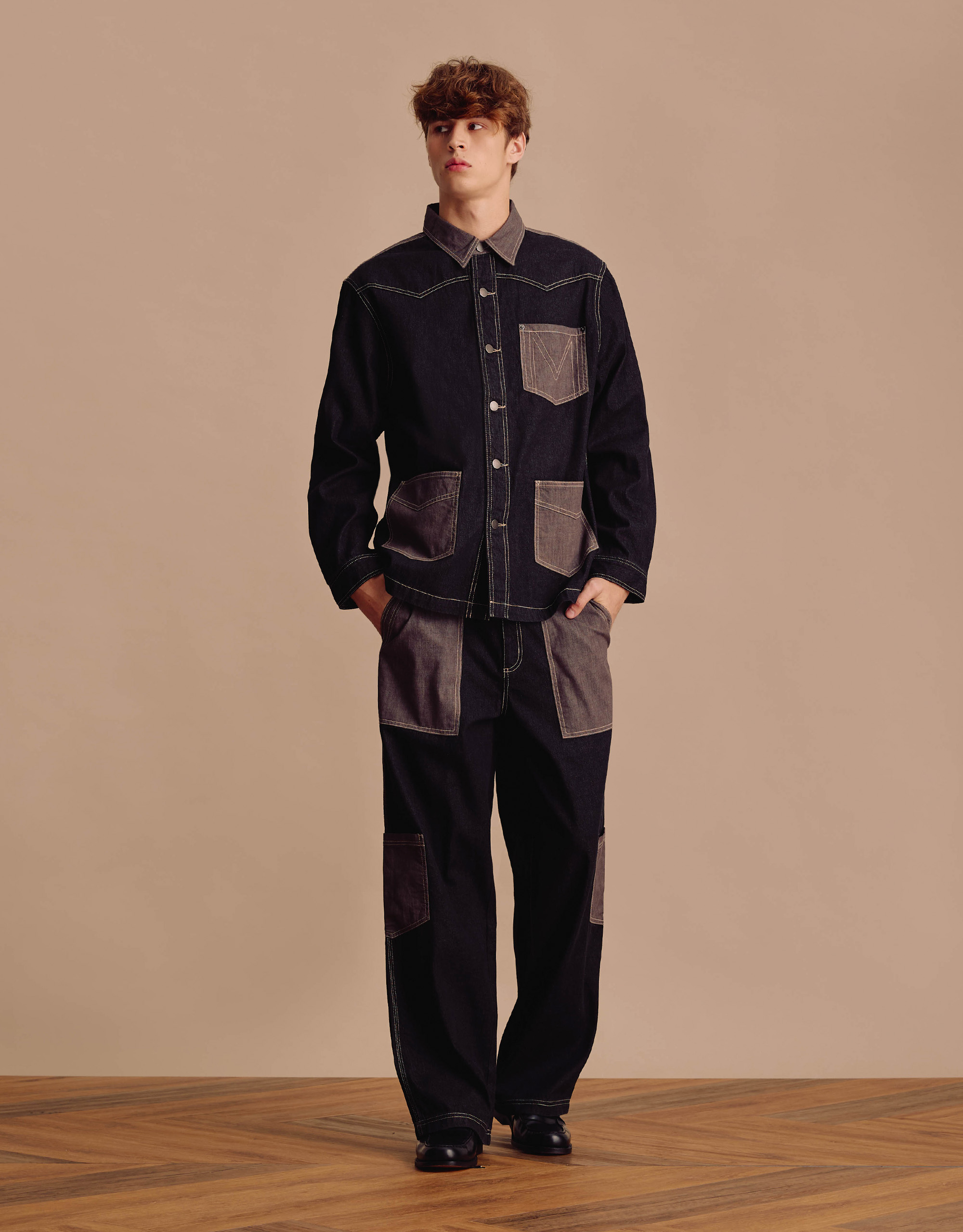 Two-tone Wild Patch Pants - Image 2