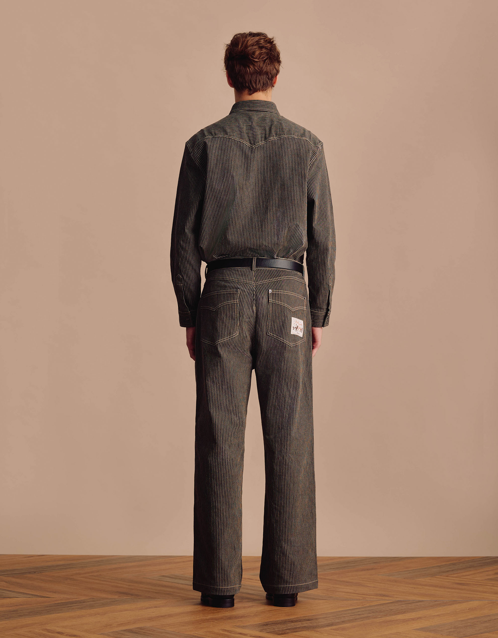 Western Stripe Denim Pants - Image 4