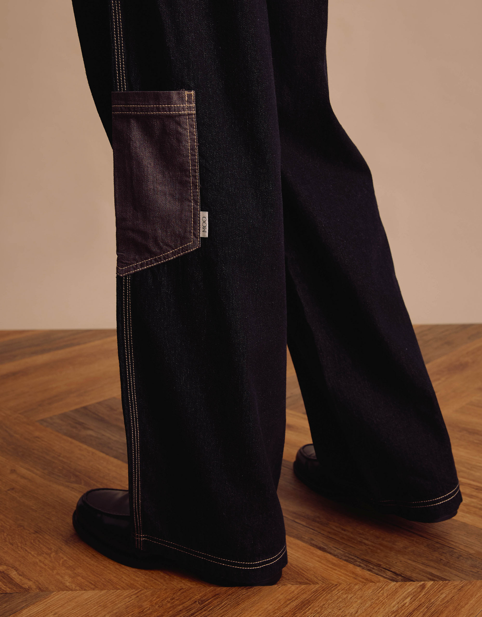 Two-tone Wild Patch Pants - Image 4