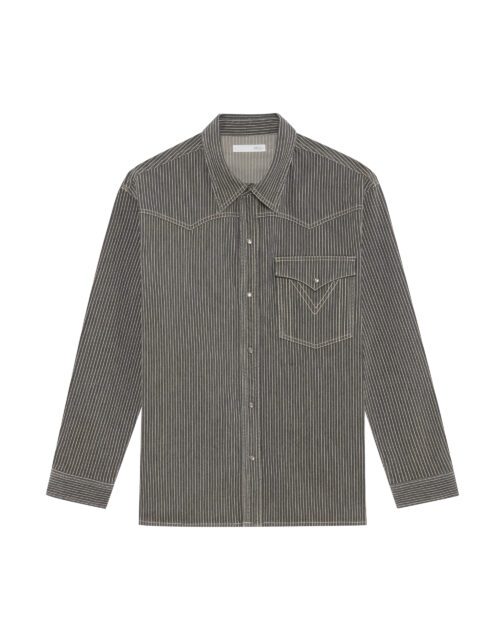 Western Stripe Denim Shirt