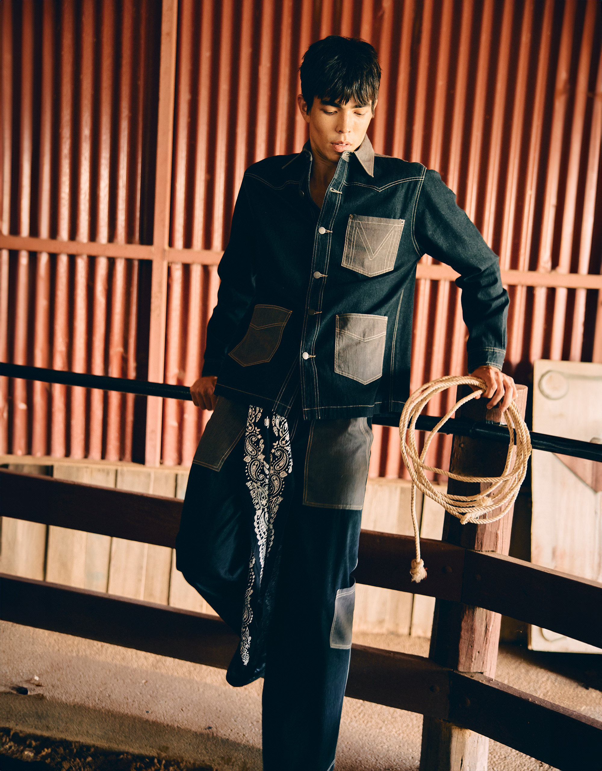 Two-tone Wild Patch Pants - Image 6