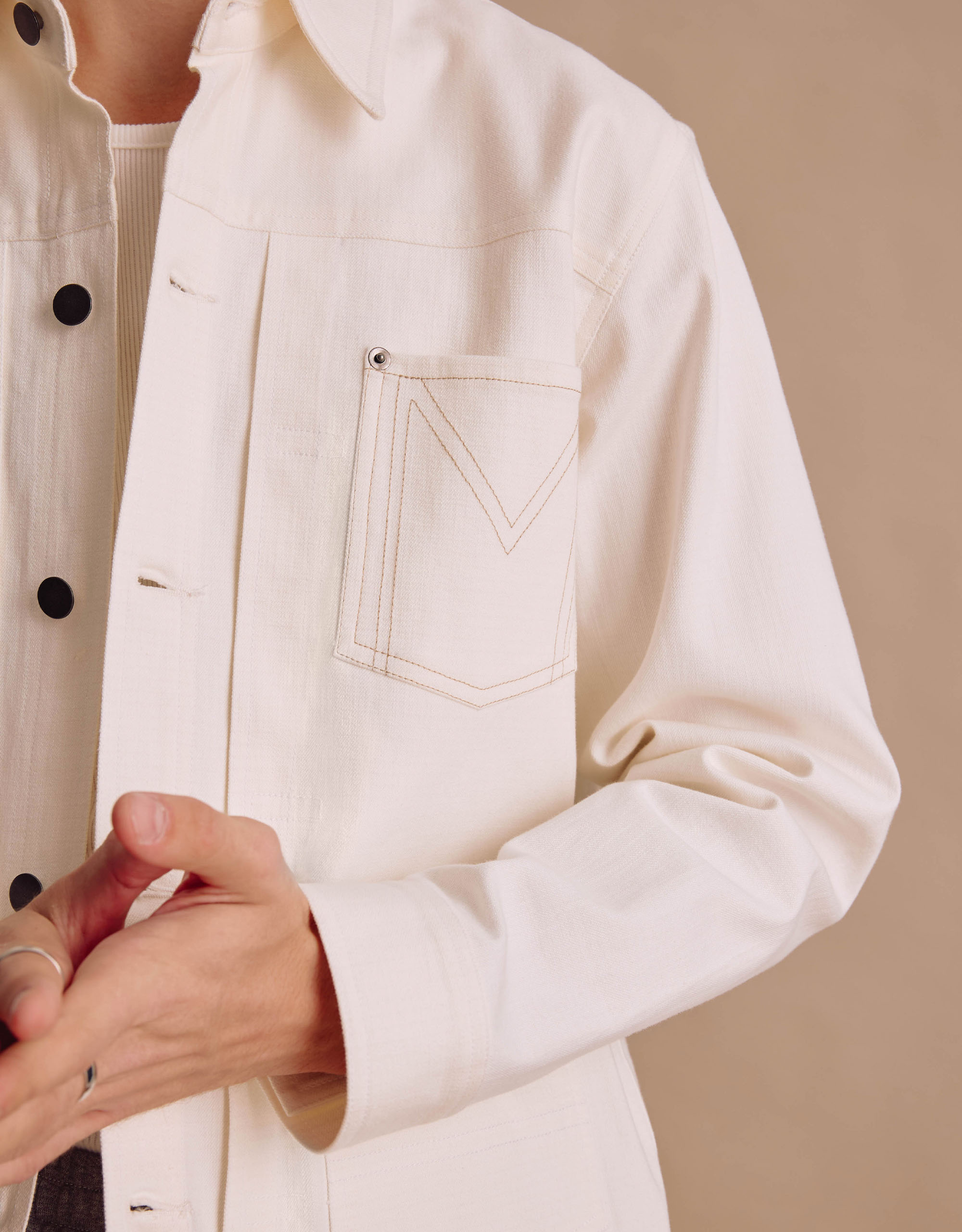 Denim Cropped Jacket - Image 6