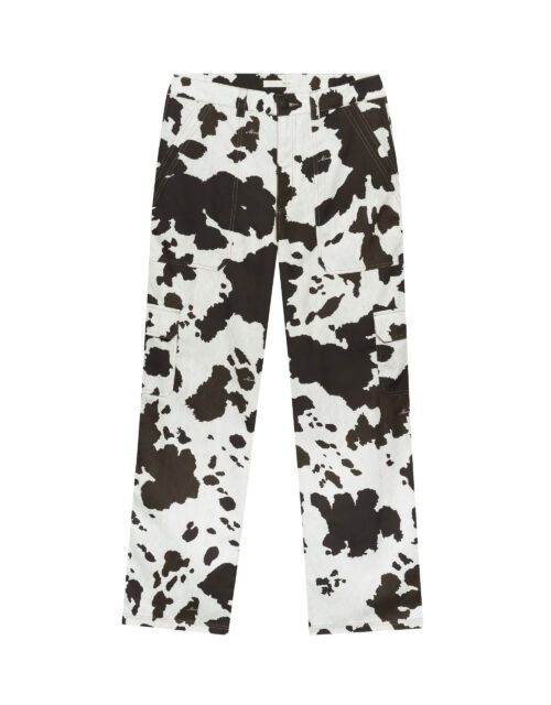 MOO Print Straight Pants