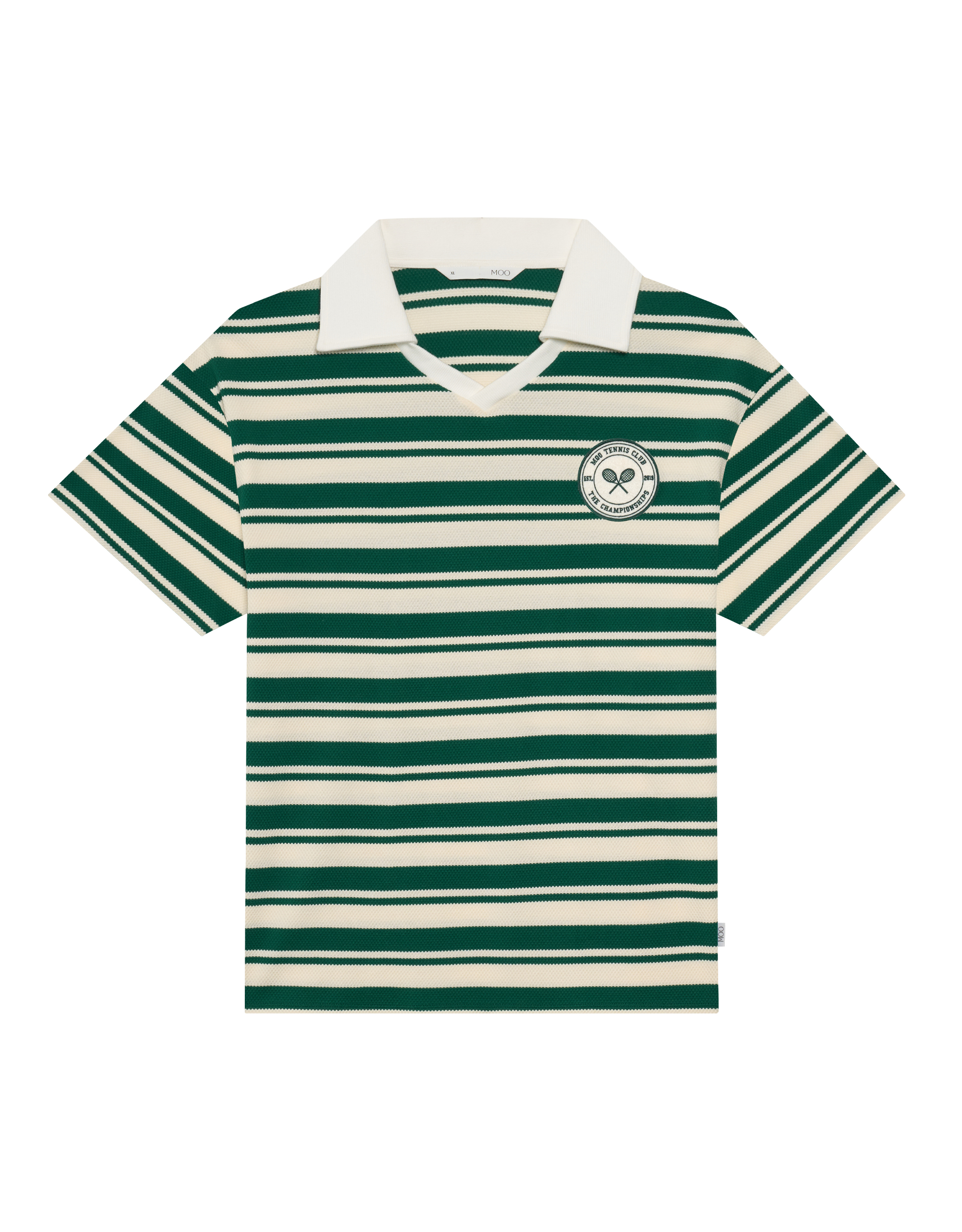 Tennis Striped Knitted Polo Shirt