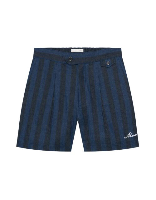 Striped Denim Shorts