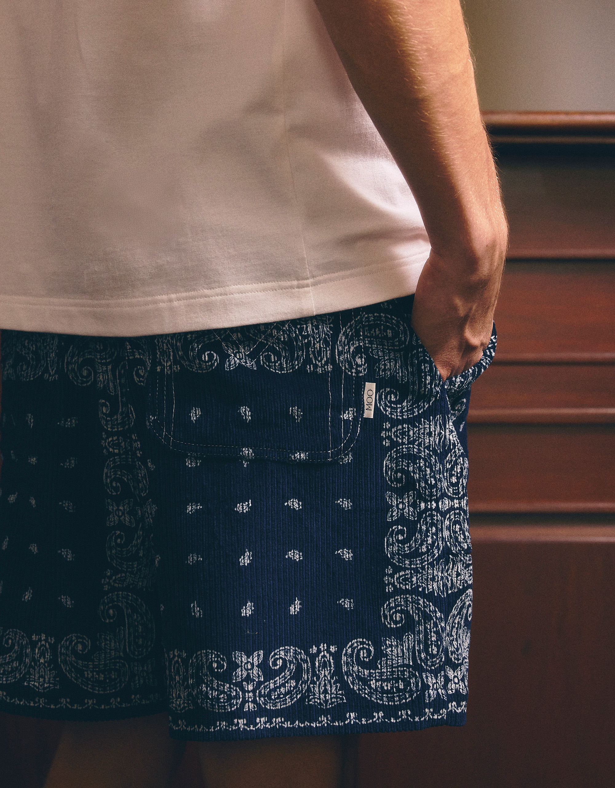 Paisley Corduroy Shorts - Image 3