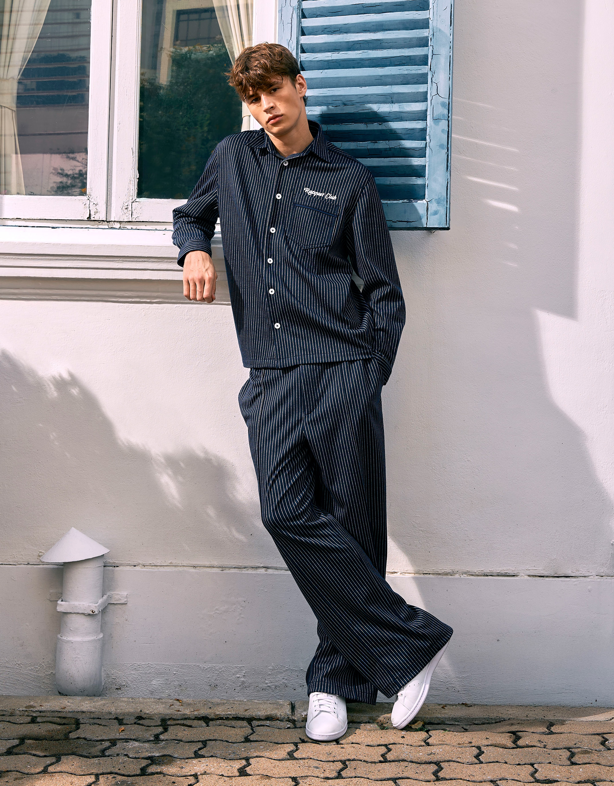 Pinstripe Jersey Pants - Image 3