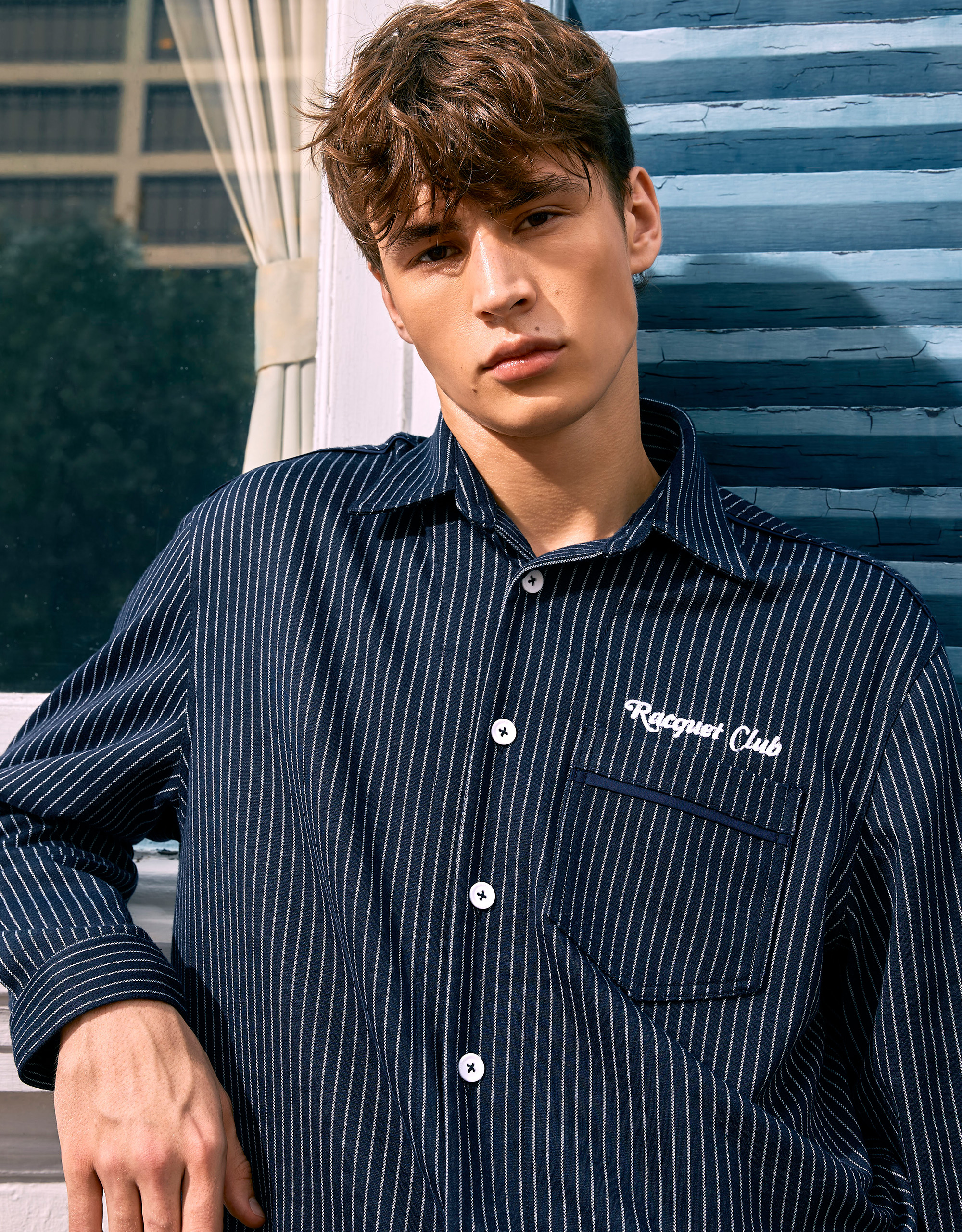Pinstripe Jersey Shirt - Image 3