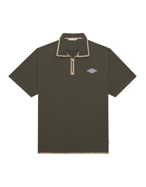 Camping Zip-up Polo Shirt