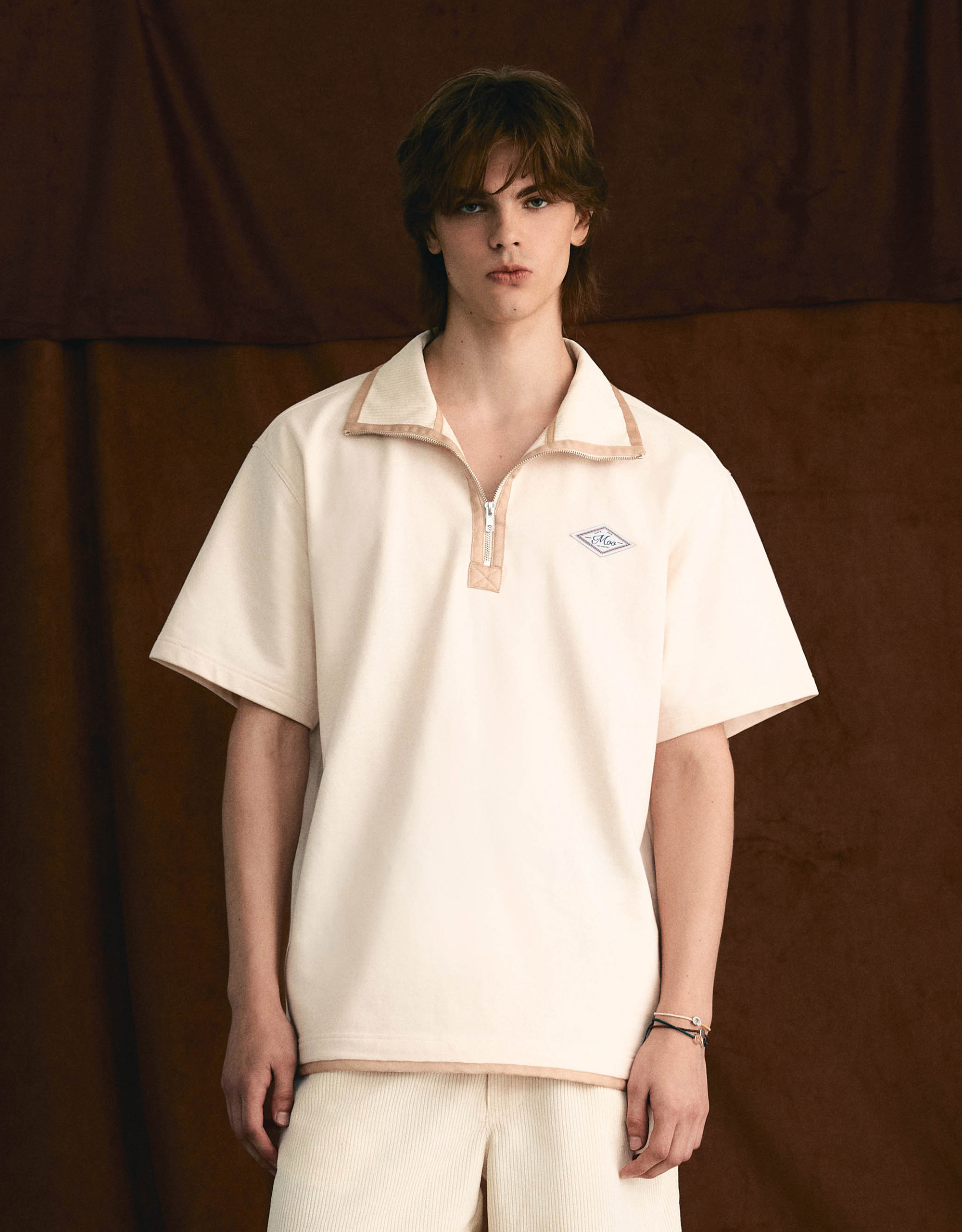 Camping Zip-up Polo Shirt - Image 3