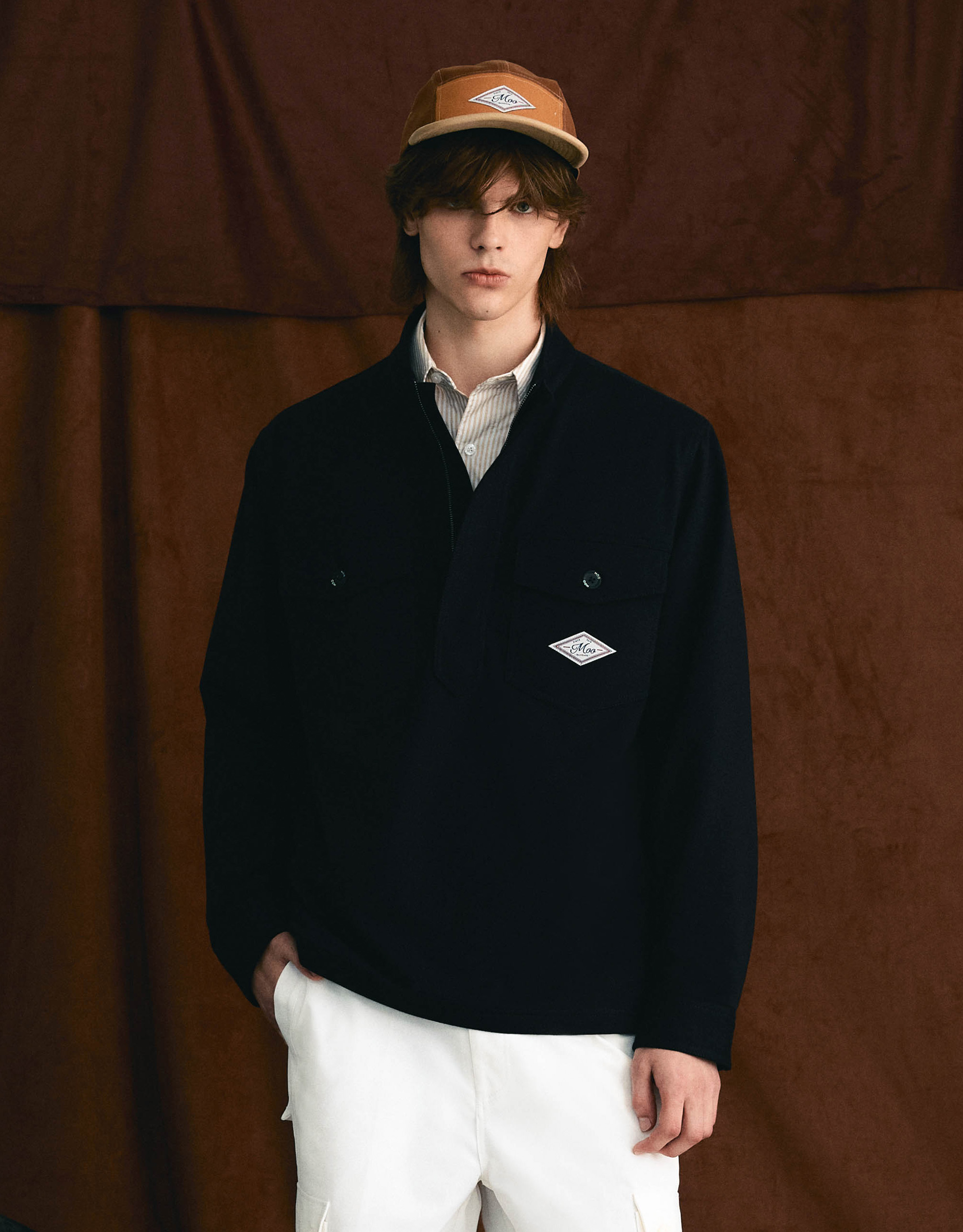 Stand Collar Jersey Shirt - Image 2