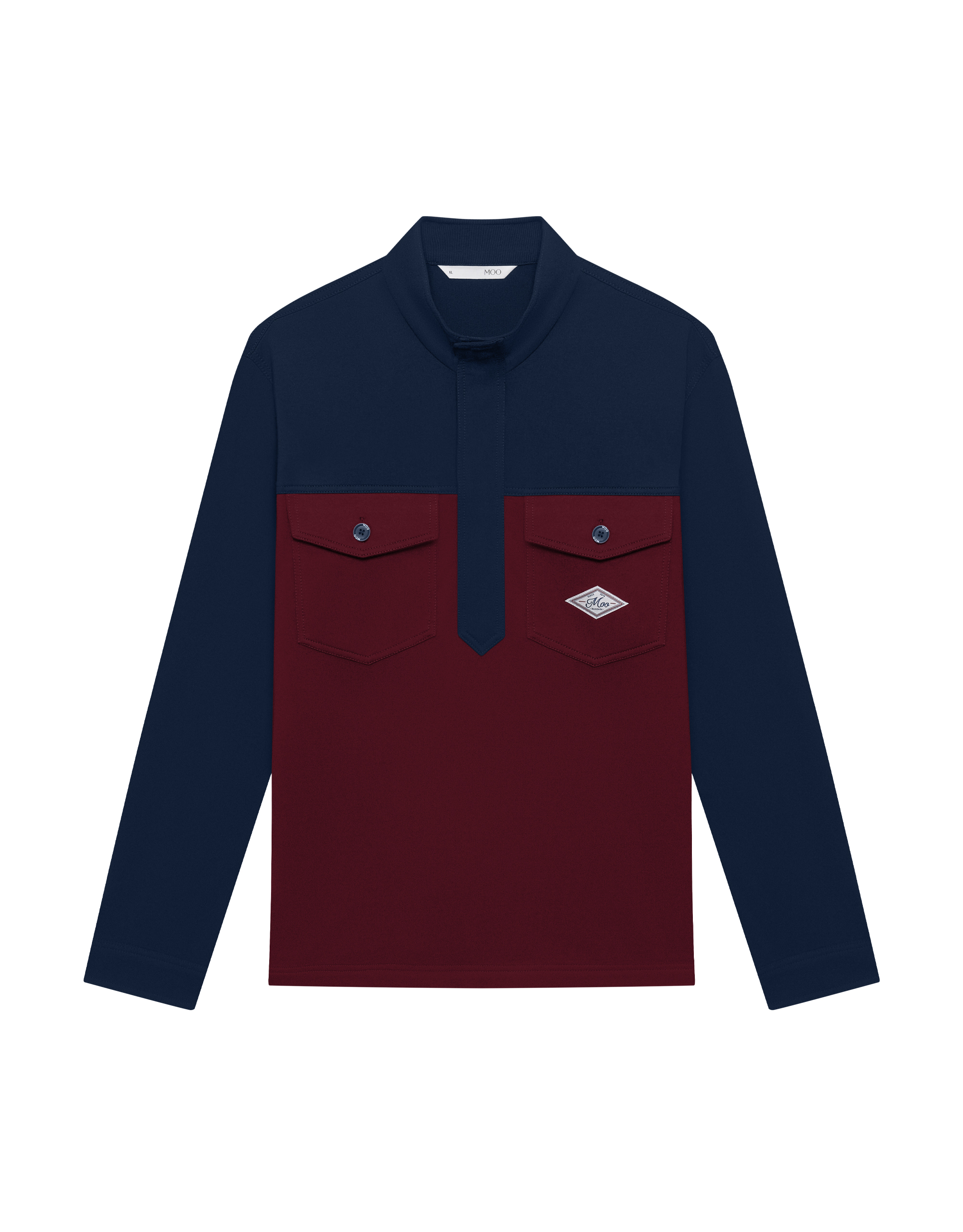 Stand Collar Jersey Shirt