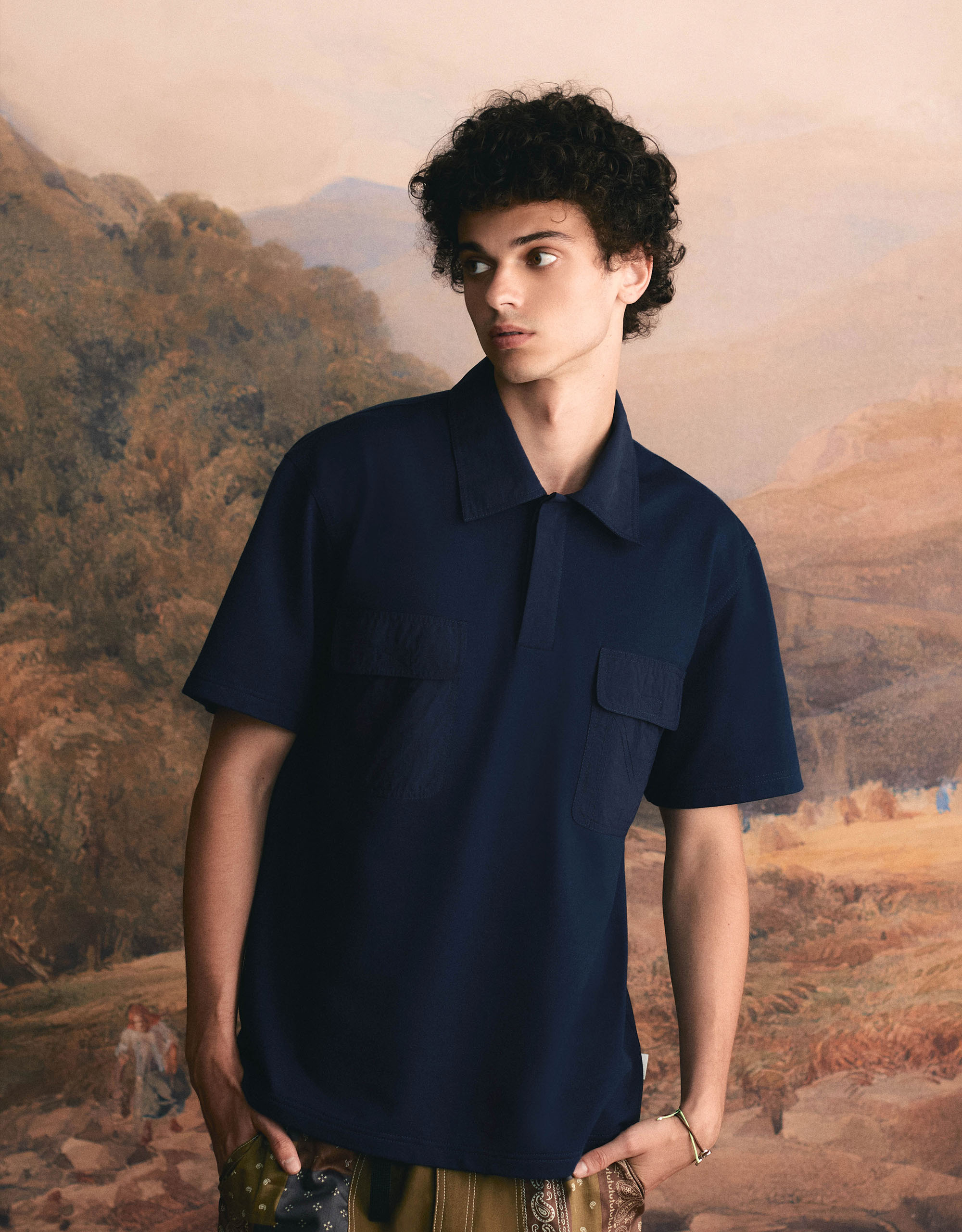 Nylon Pockets Polo Shirt - Image 3