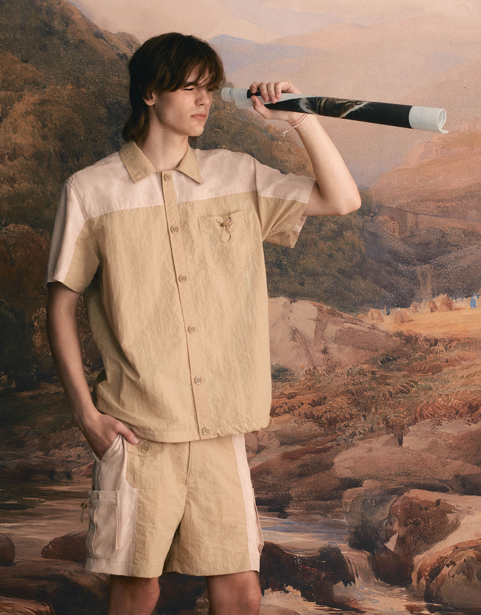 Two-tone Nylon Shirt - Image 2